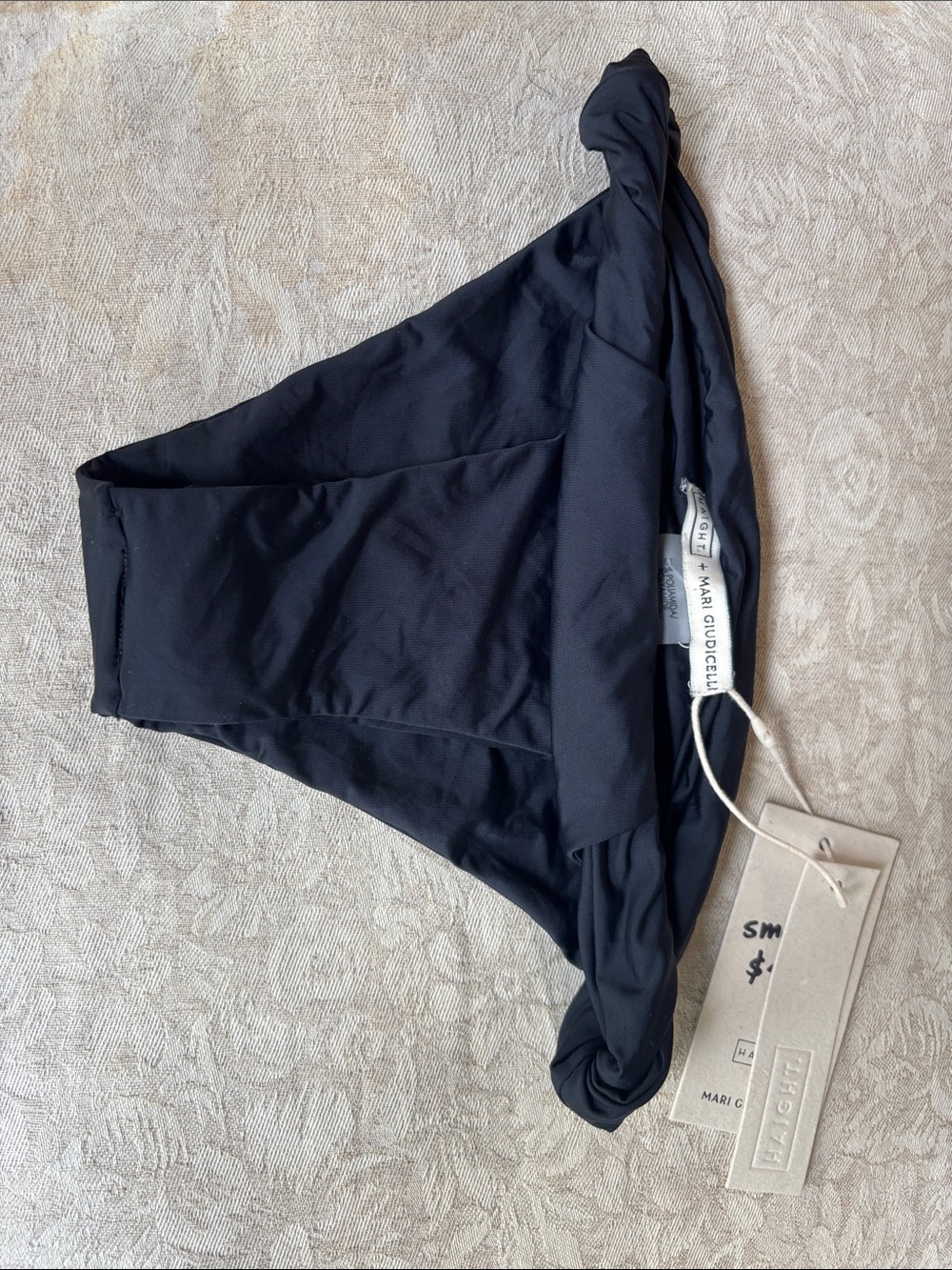 Haight Black Twist Detail Bikini Bottom!  NWT, small.